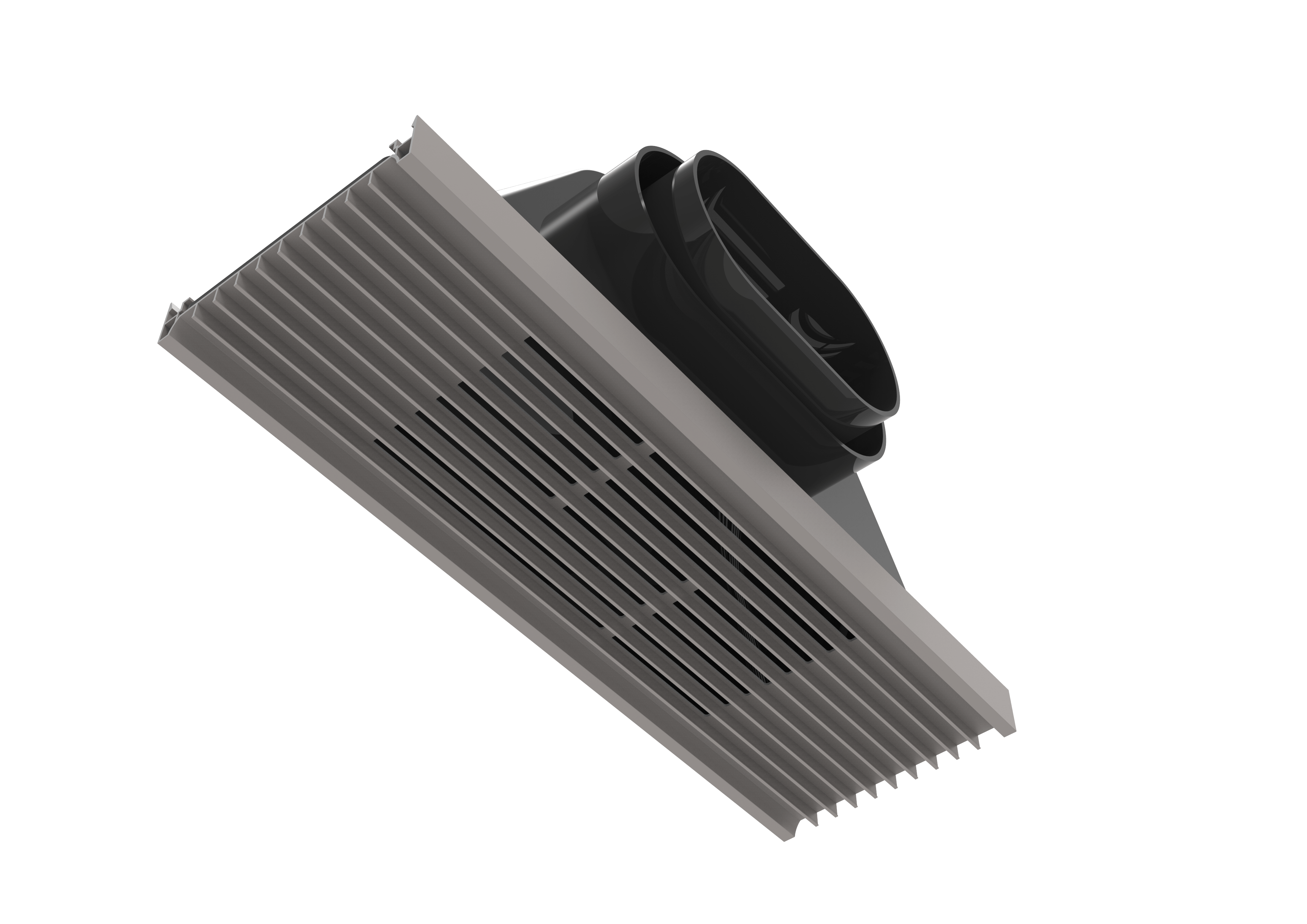 集成吊頂單功能電器BDS-JK1030-GD-H（100x300 型材格柵.管道換氣 ）-氧化 星空灰效果圖