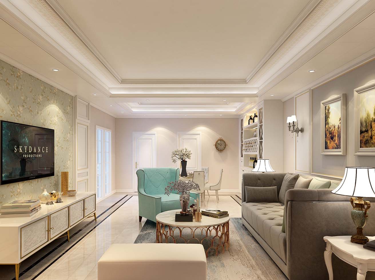 集成墻面集成吊頂商巴迪斯現代溫馨家居效果圖