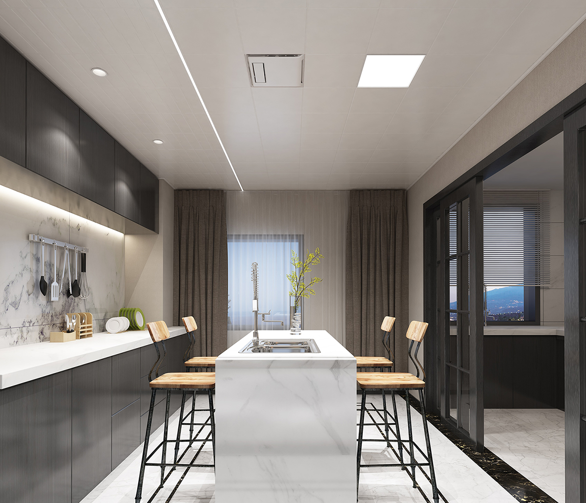 集成吊頂品牌巴迪斯現(xiàn)代時(shí)尚餐廚吊頂效果圖