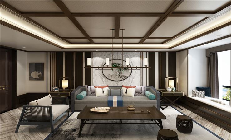 客廳的裝修十分富麗,集成吊頂設(shè)計有單獨的功能組件。 客廳的裝修十分富麗,集成吊頂設(shè)計有單獨的功能組件。