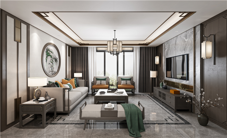 電視背景墻的對稱性是設計中相對普遍。